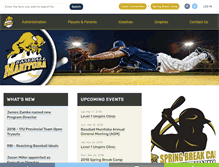 Tablet Screenshot of baseballmanitoba.ca